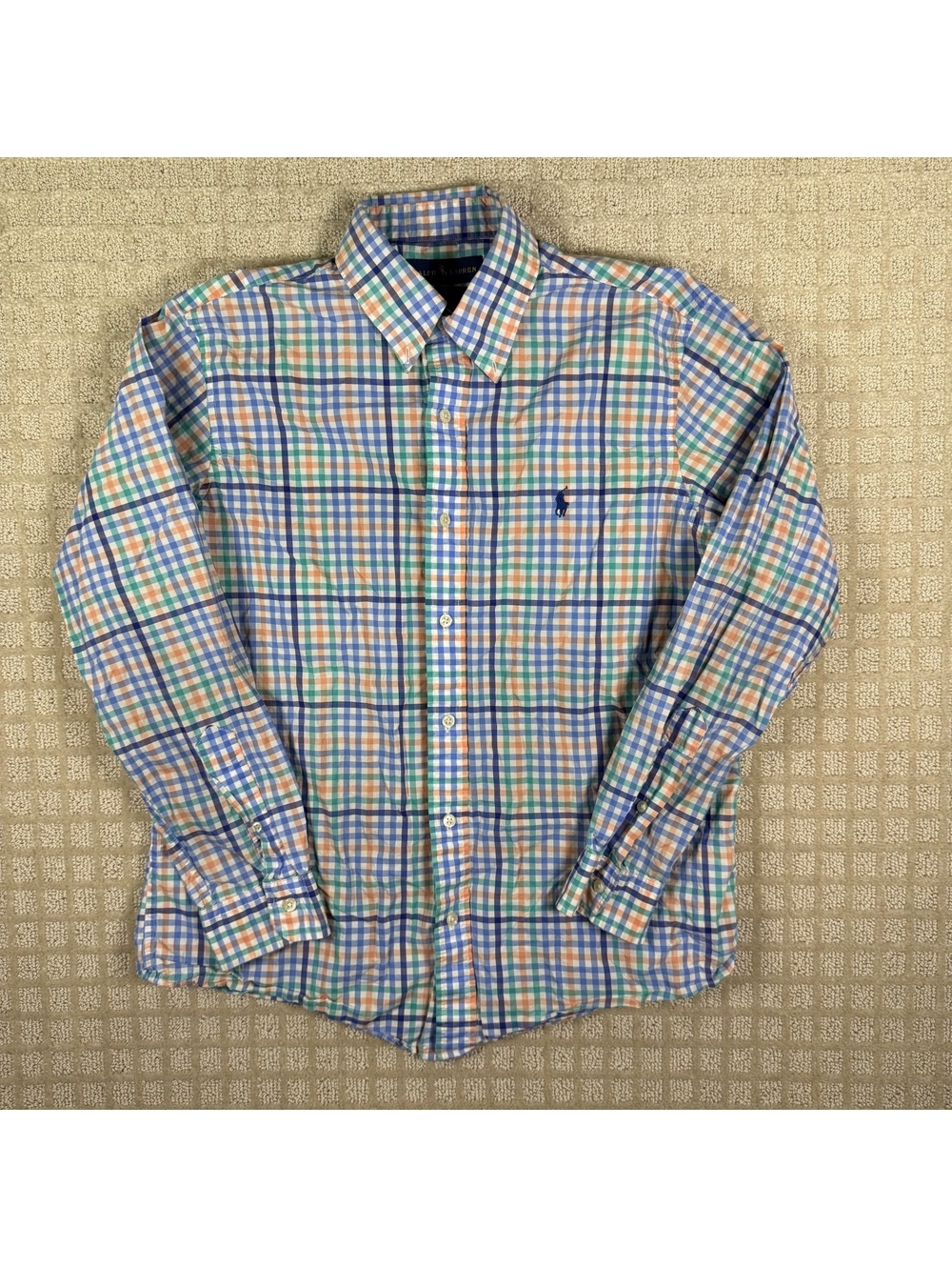 Polo Ralph Lauren Plaid Long Sleeve Button Up Shirt Med